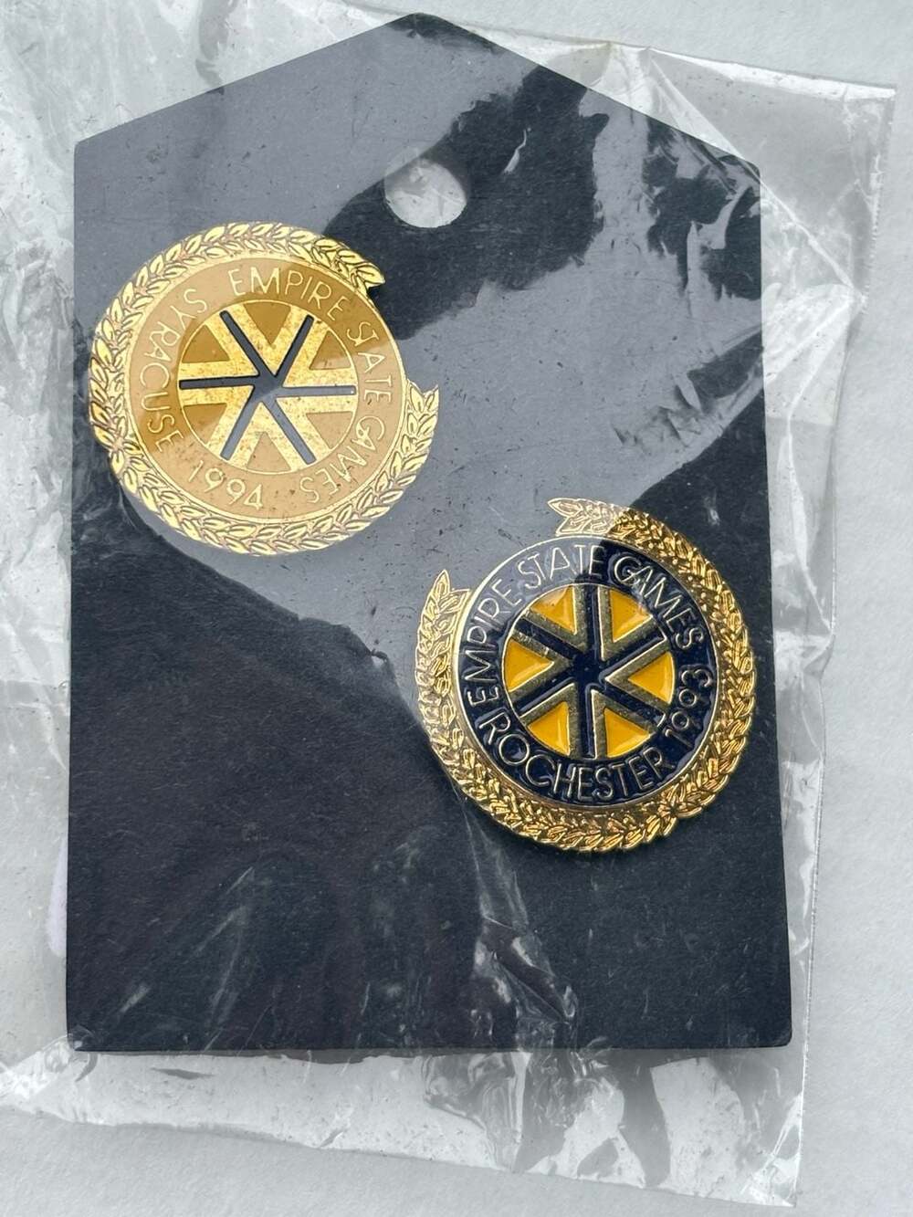 Vintage 1993-1994 Empire State Games Enamel Lapel Pin Set